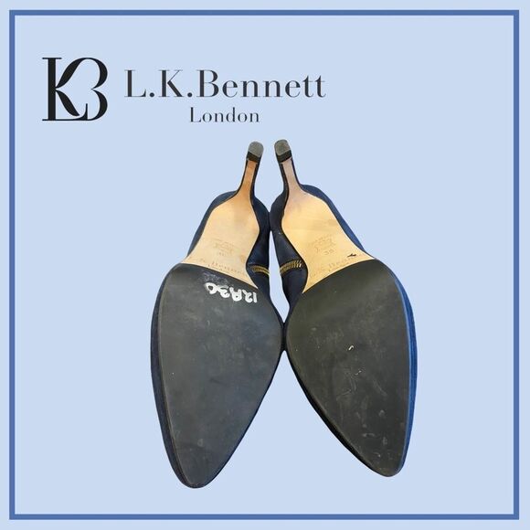 L.K. Bennett London Suede Ankle Booties 36 5.5 - Picture 4 of 4